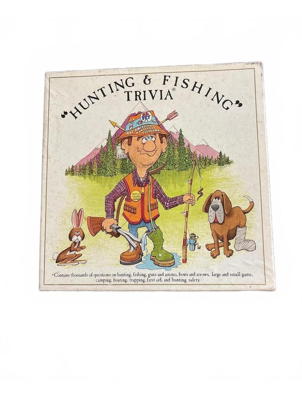 Vintage 1985 Hunting & Fishing Trivia Game Complete Mountainman Enterprises